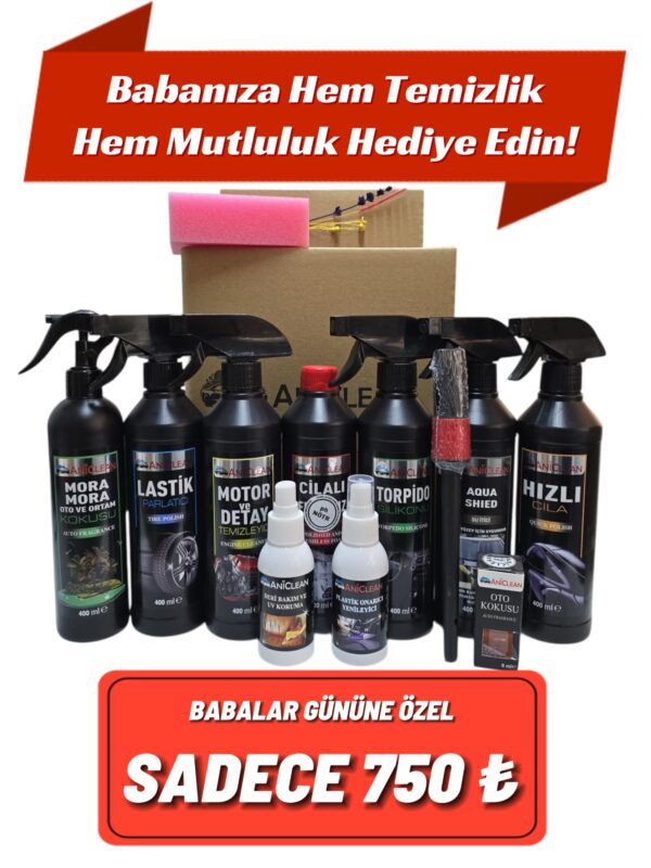 Babalar Günü Özel Temizlik Seti – Babanızın Aracı da Gönlü de Parlasın!